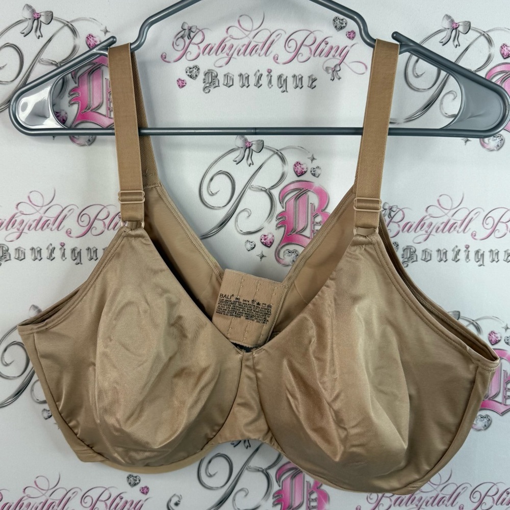 Bali bra shiny shimmer bra tan nude style adjustable strap Elegant Brown Bra
